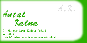antal kalna business card